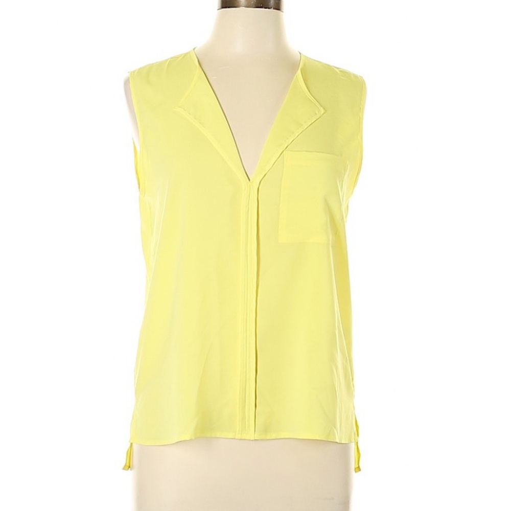 H&M yellow sleeveless blouse